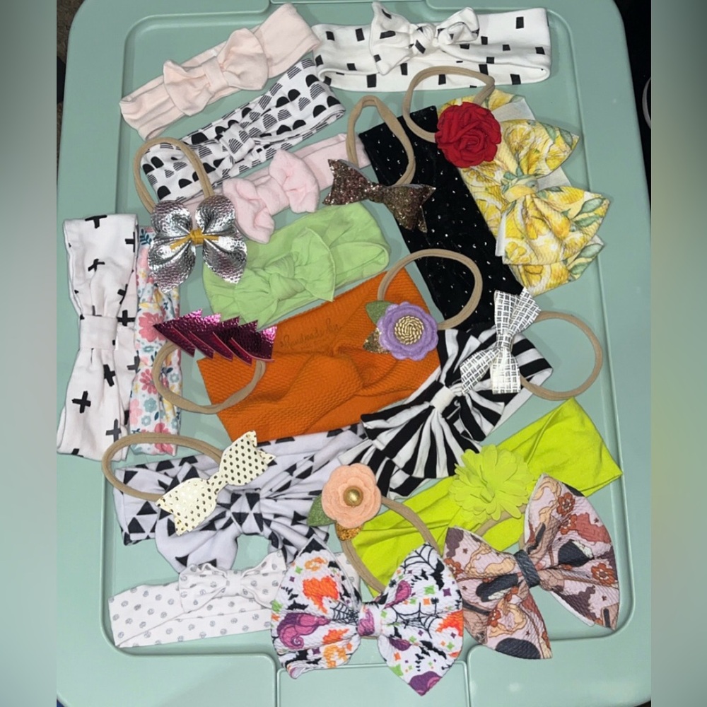 Colorful Kids Headband/Bow Bundle